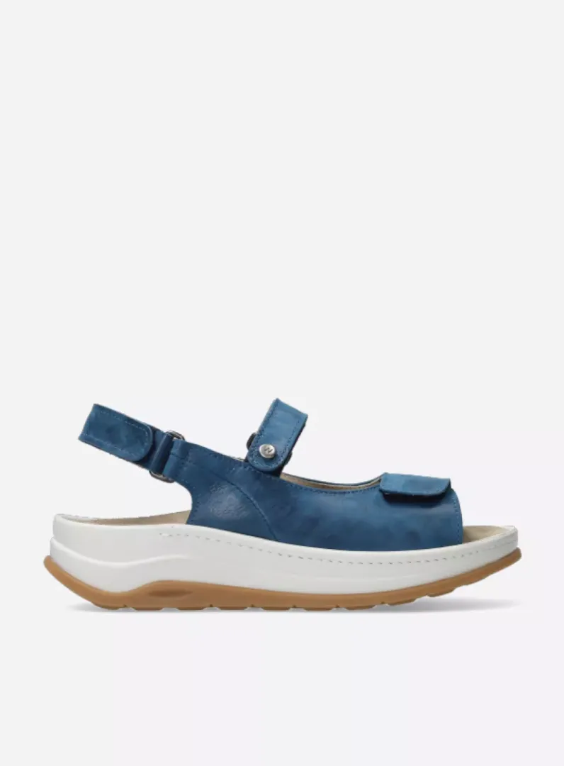 Outlet Wolky Adura - blauw effectleer blauweffectleer