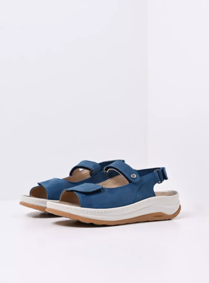 Outlet Wolky Adura - blauw effectleer blauweffectleer