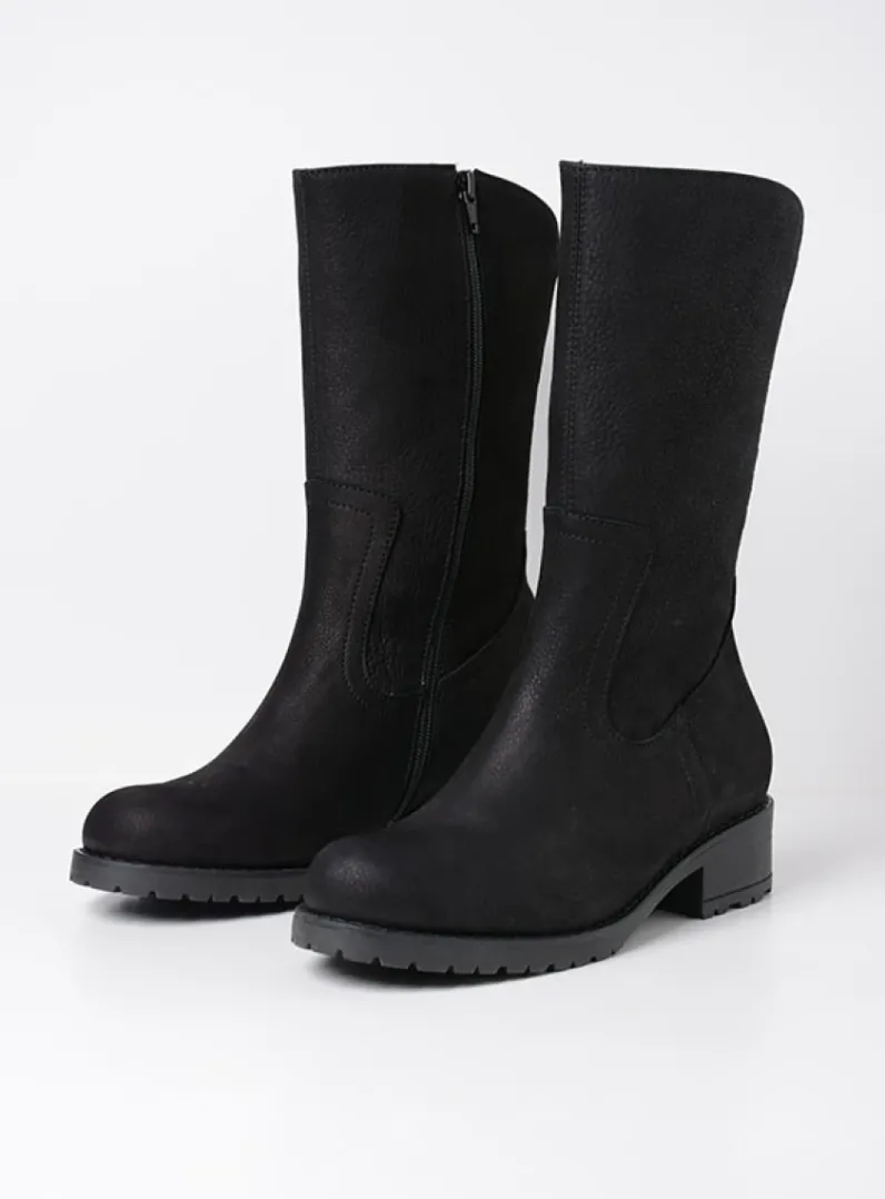 Outlet Wolky Ansina F2F - zwart nubuck zwartnubuck