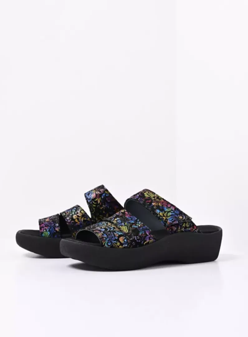 Cheap Wolky Aporia - zwart/multi flower nubuck
