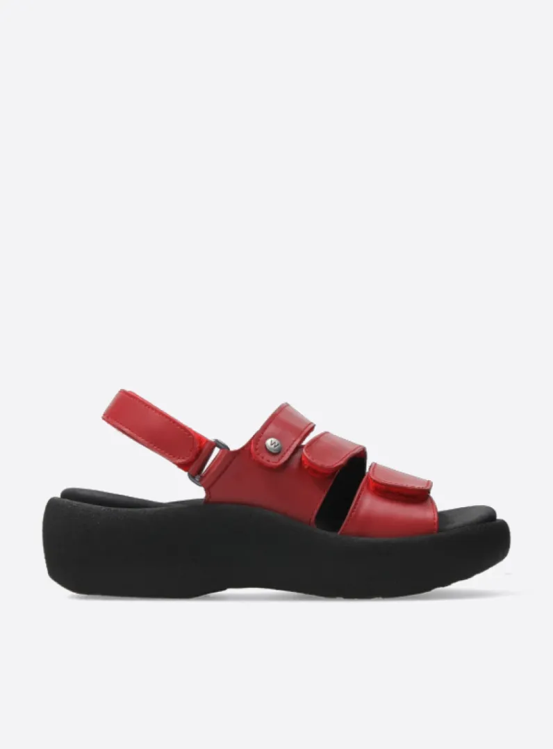 Sale Wolky Avalon - rood leer roodleer