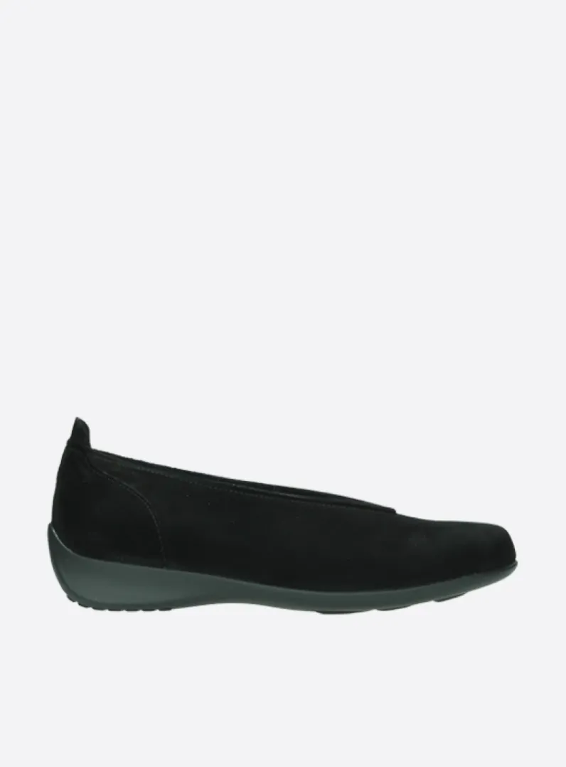 Sale Wolky Ballet - zwart suede zwartsuede