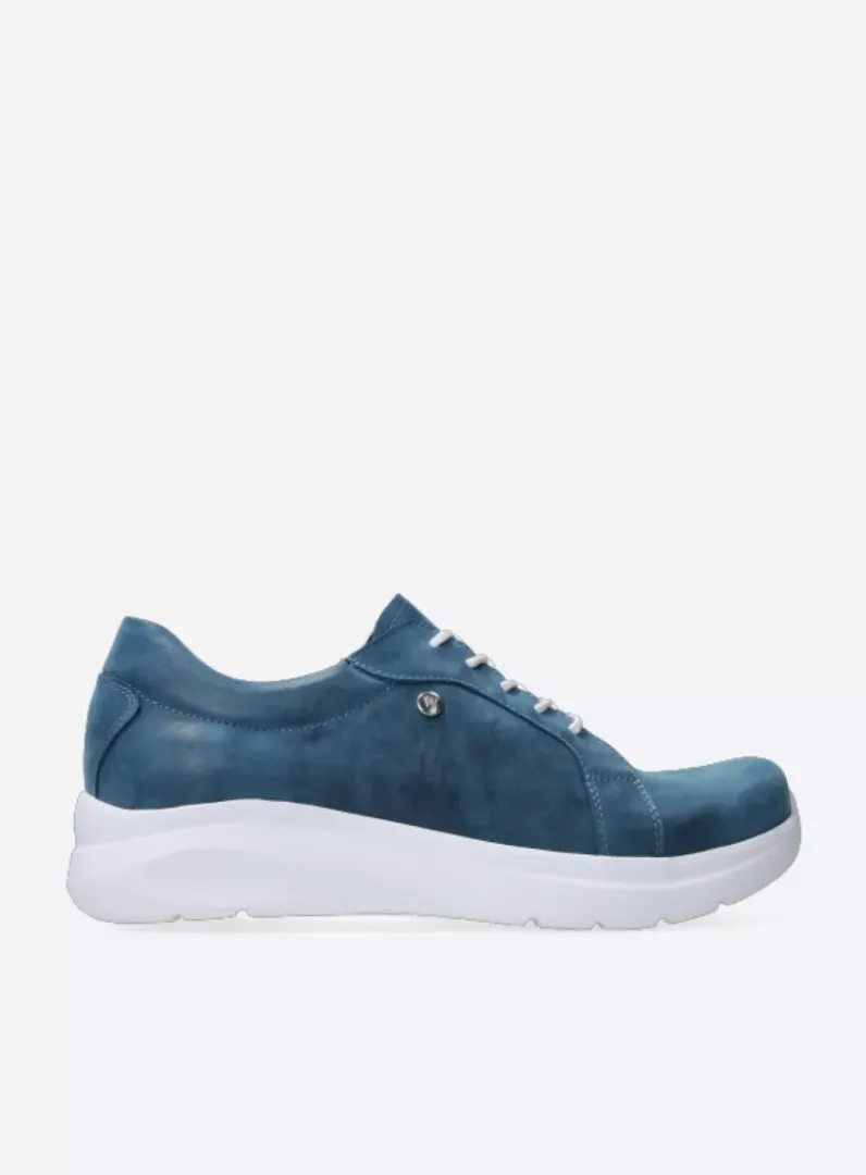 Shop Wolky Blitz - blauw effectleer blauweffectleer