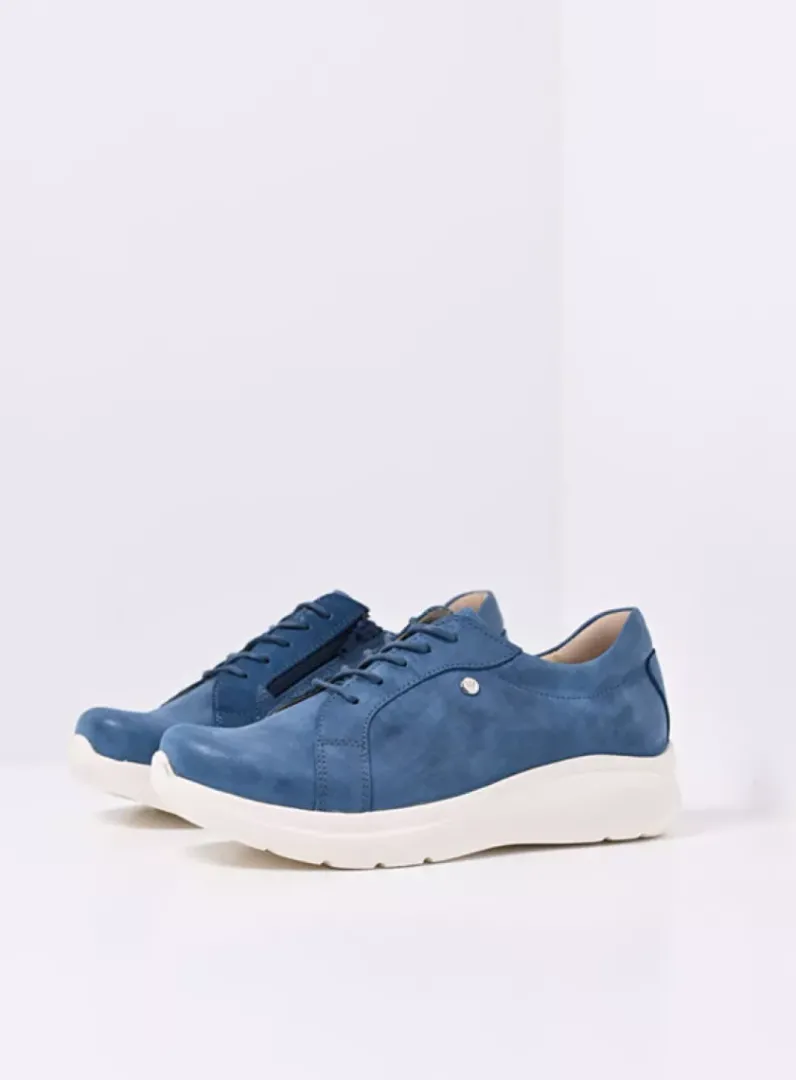 Shop Wolky Blitz - blauw effectleer blauweffectleer