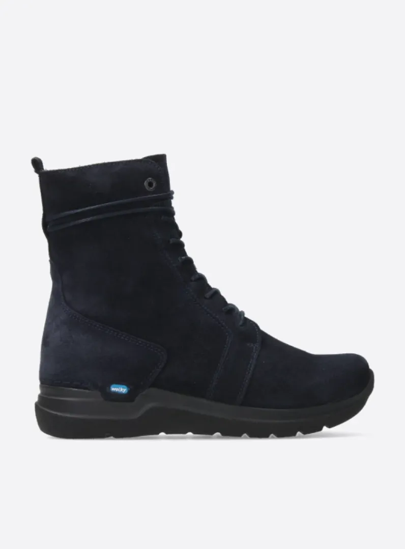 Fashion Wolky Bluff DB - blauw suede blauwsuede