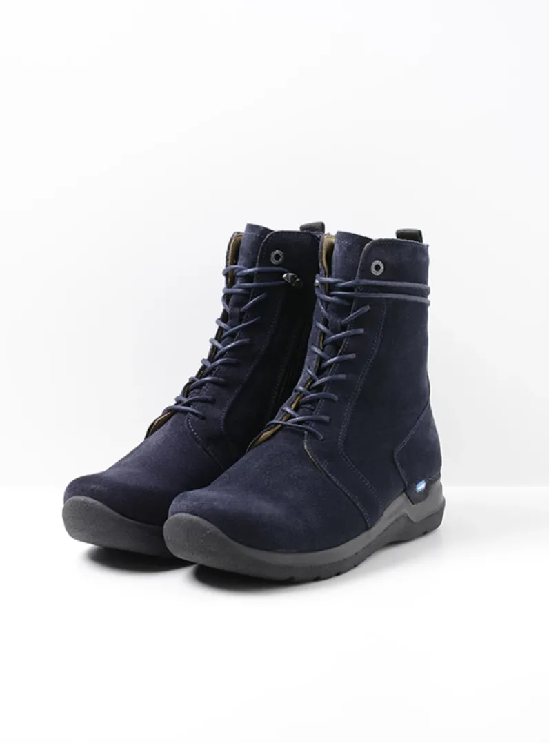Fashion Wolky Bluff DB - blauw suede blauwsuede