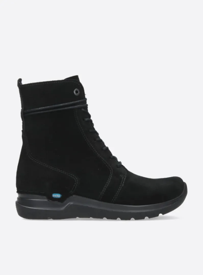 Discount Wolky Bluff HV - zwart suede zwartsuede