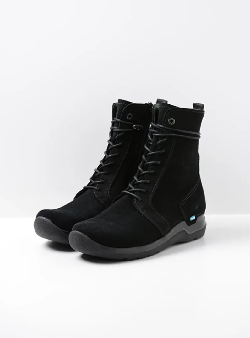 Discount Wolky Bluff HV - zwart suede zwartsuede