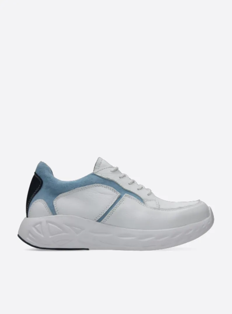 Online Wolky Bounce - wit/blauw leer wit/blauwleer