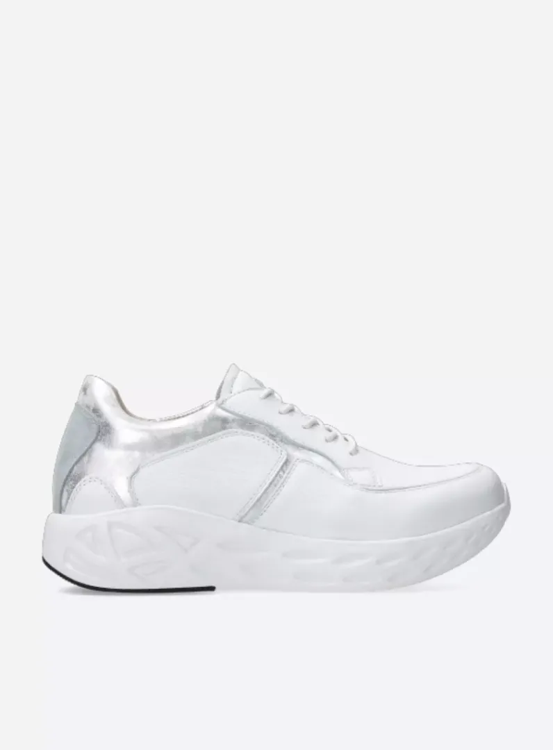 Outlet Wolky Bounce - wit/zilver leer wit/zilverleer
