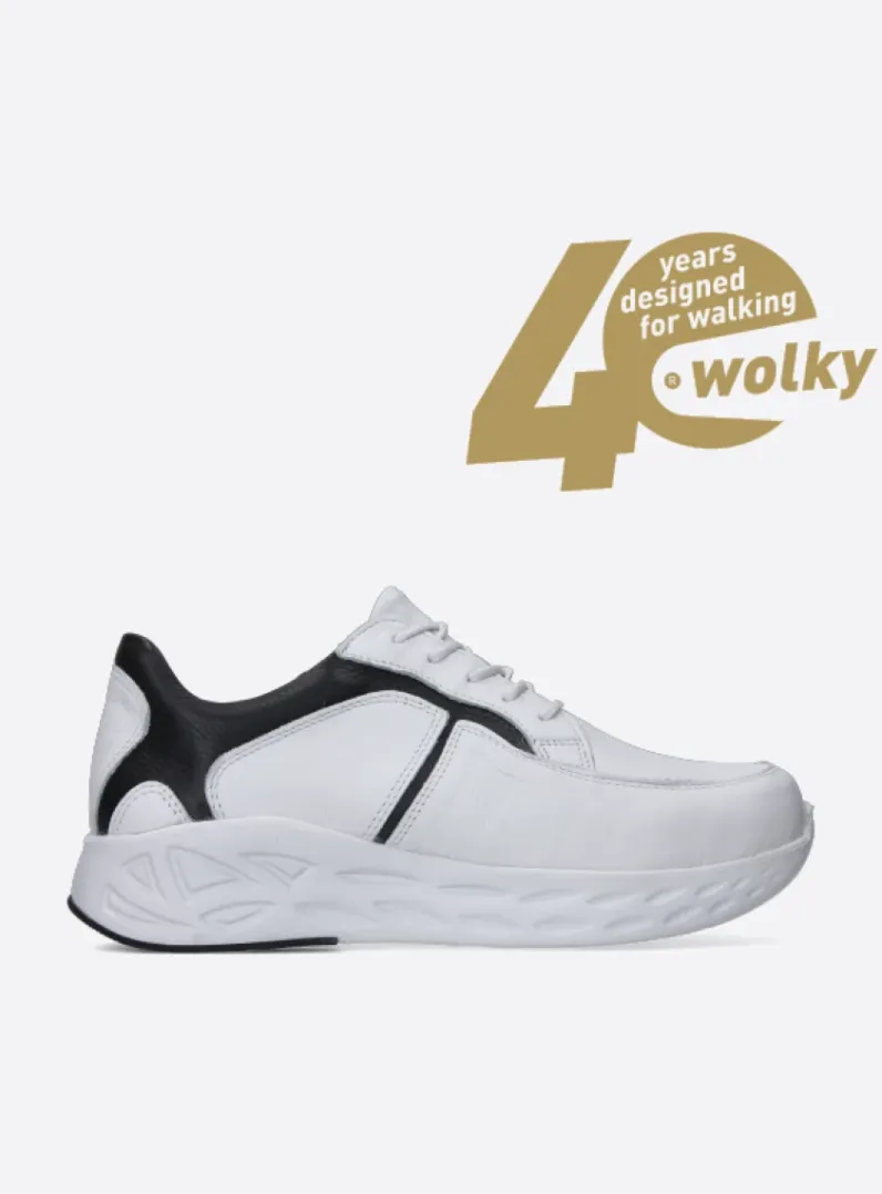 Cheap Wolky Bounce - wit/zwart leer wit/zwartleer