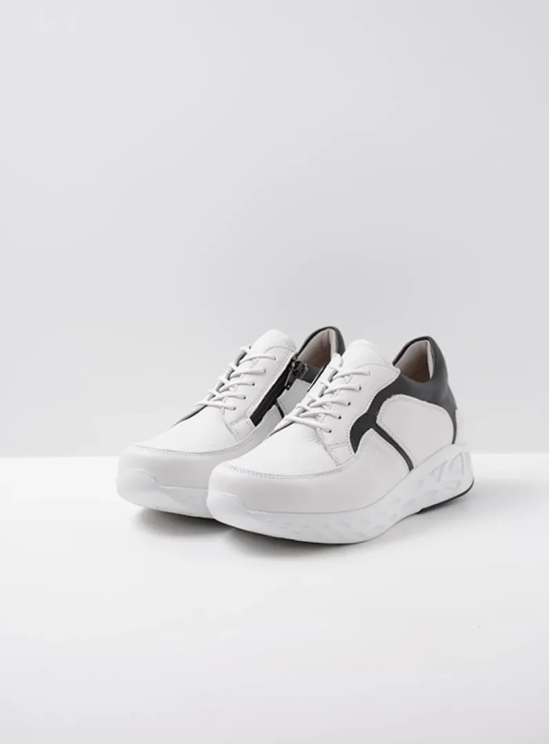 Cheap Wolky Bounce - wit/zwart leer wit/zwartleer