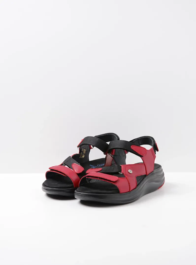 Sale Wolky Cirro - rood leer roodleer