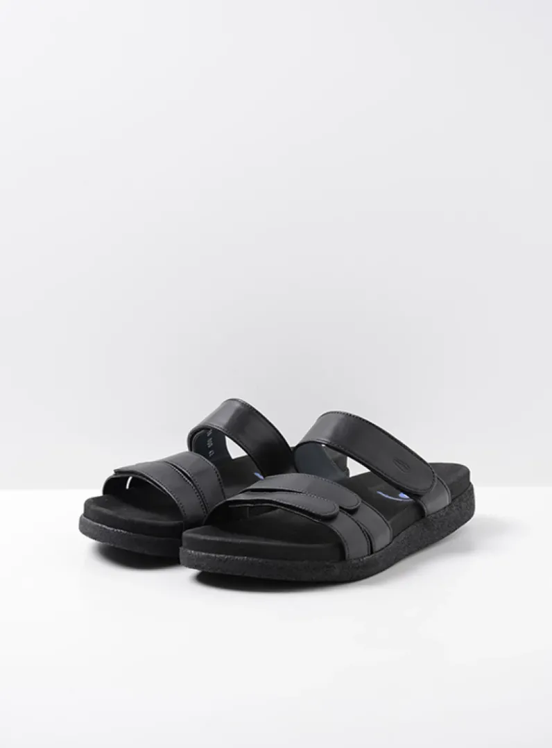 Online Wolky Cirrus men - zwart leer zwartleer