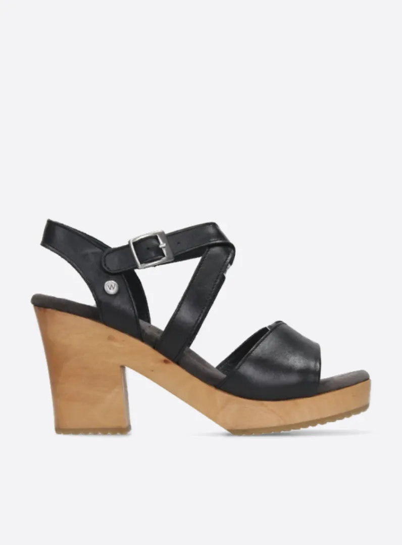 Discount Wolky Cloudy - zwart leer zwartleer
