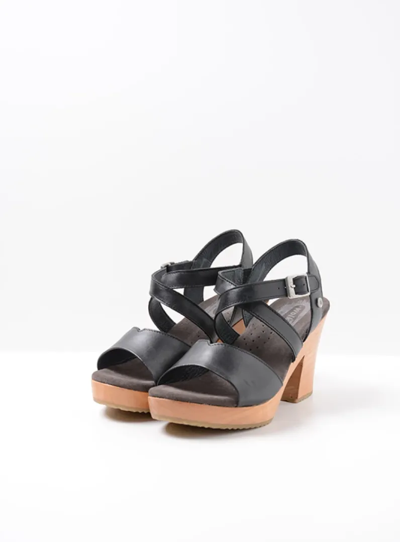 Discount Wolky Cloudy - zwart leer zwartleer