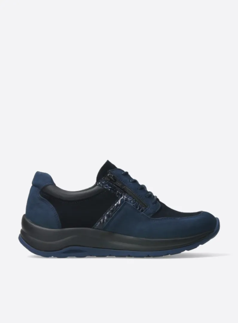 Clearance Wolky Comrie - blauw combi leer blauwcombileer