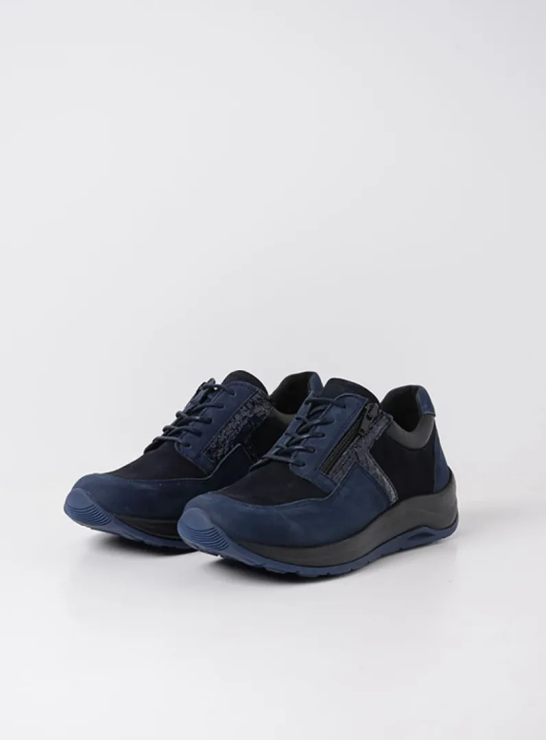 Clearance Wolky Comrie - blauw combi leer blauwcombileer