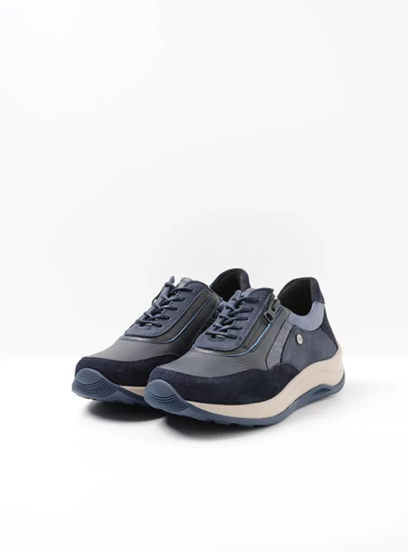 Discount Wolky Cupar - blauw combi leer blauwcombileer