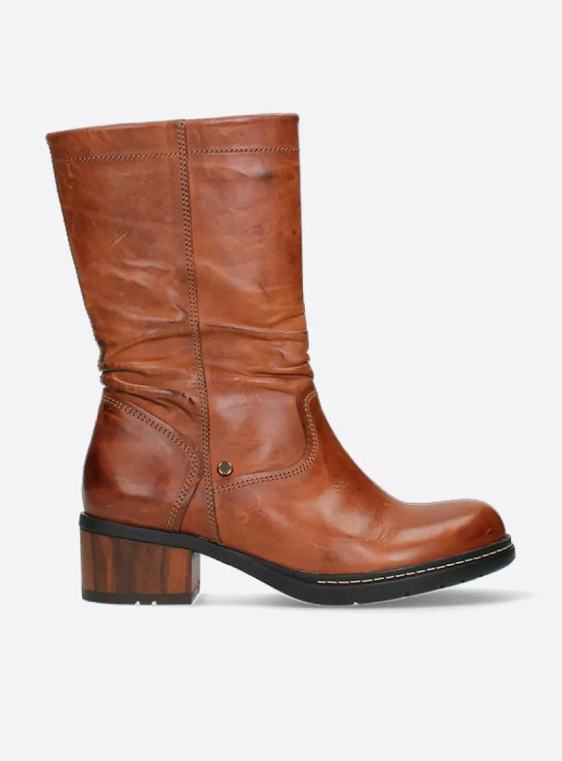 Shop Wolky Edmonton - cognac leer cognacleer