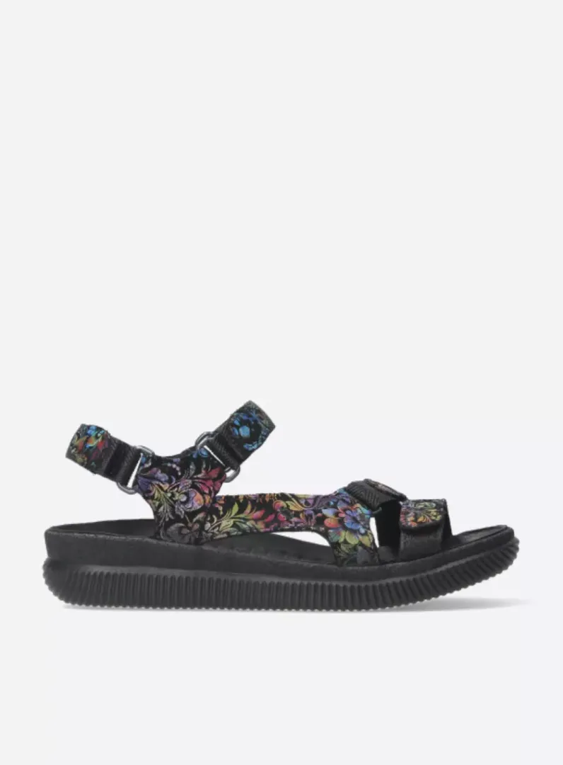 Sale Wolky Energy Lady - zwart/multi flower nubuck
