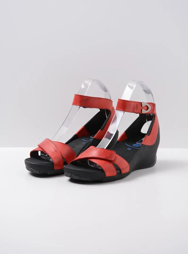 Fashion Wolky Era - rood leer roodleer