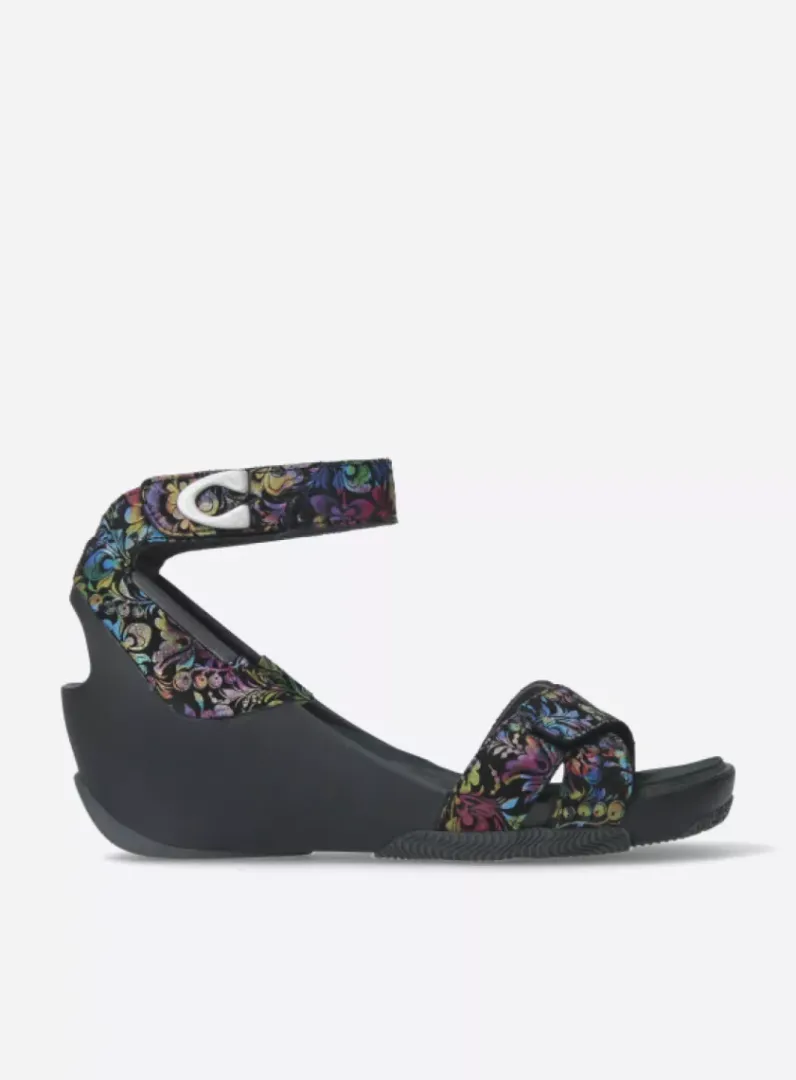 Outlet Wolky Era - zwart/multi flower nubuck