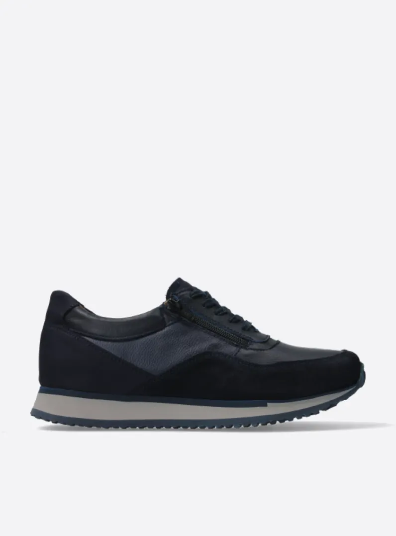 Store Wolky e-Runner - marineblauw combi leer marineblauwcombileer