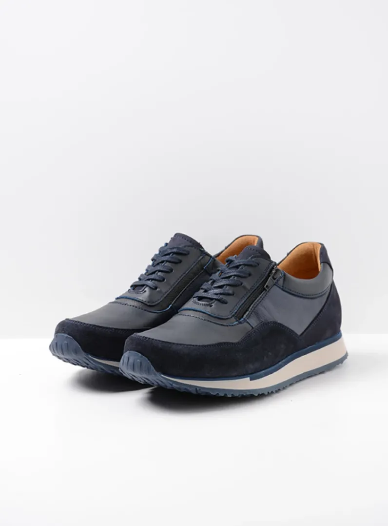 Store Wolky e-Runner - marineblauw combi leer marineblauwcombileer