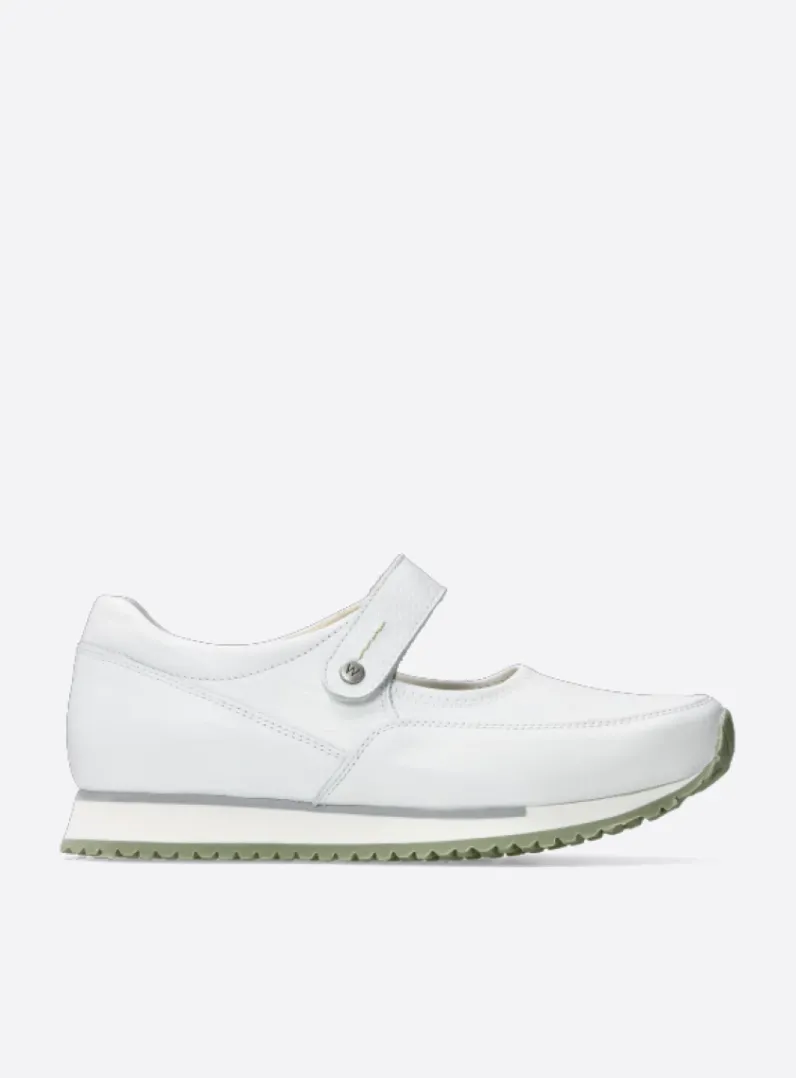 Fashion Wolky e-Step - wit/lichtgroen leer wit/lichtgroenleer