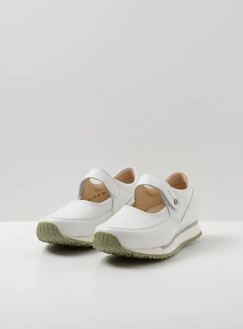 Fashion Wolky e-Step - wit/lichtgroen leer wit/lichtgroenleer
