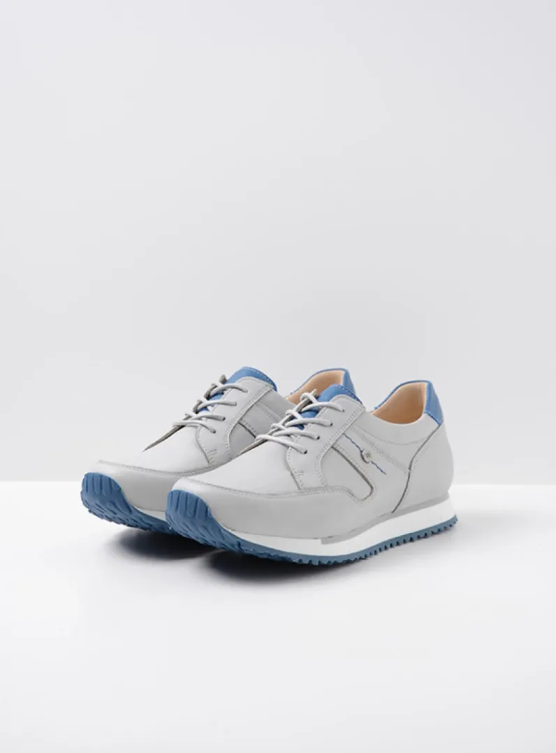 Shop Wolky e-Walk - lichtgrijs/atlantisch blauw leer lichtgrijs/atlantischblauwleer