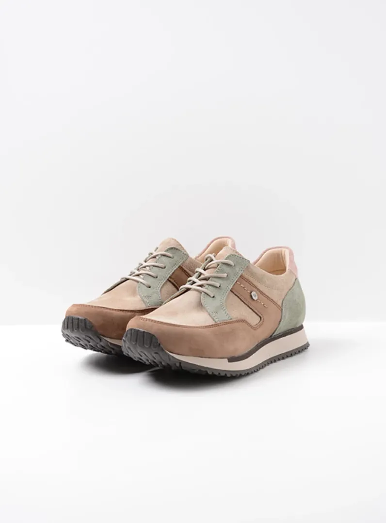 Best Wolky e-Walk - taupe grijsgroen combi leer taupegrijsgroencombileer