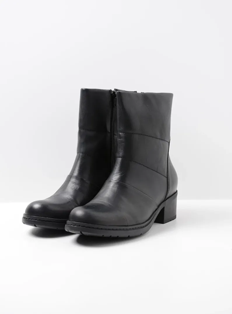 Outlet Wolky Hinton - zwart leer zwartleer