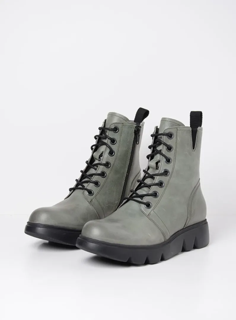 Cheap Wolky Hope XW - grijs groen leer grijsgroenleer