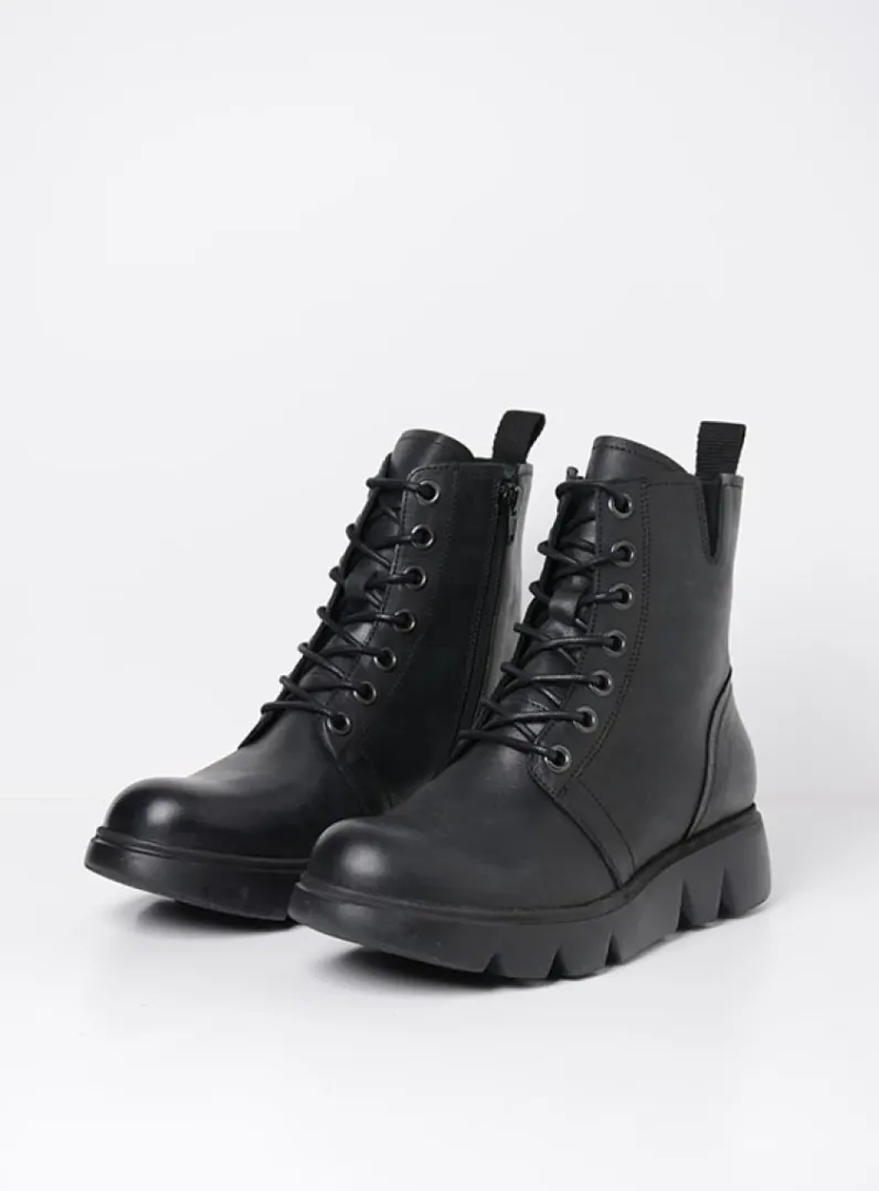 Store Wolky Hope XW - zwart leer zwartleer