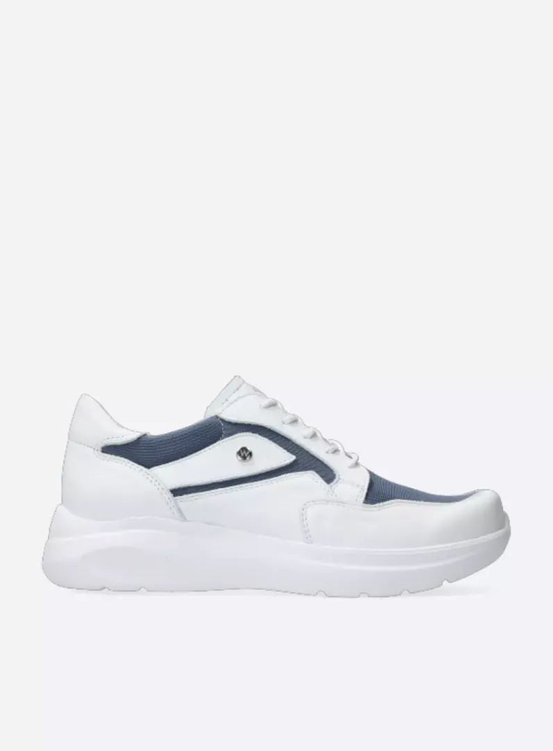 Discount Wolky Impact S2F - wit/jeans combi stretch leer wit/jeanscombistretchleer