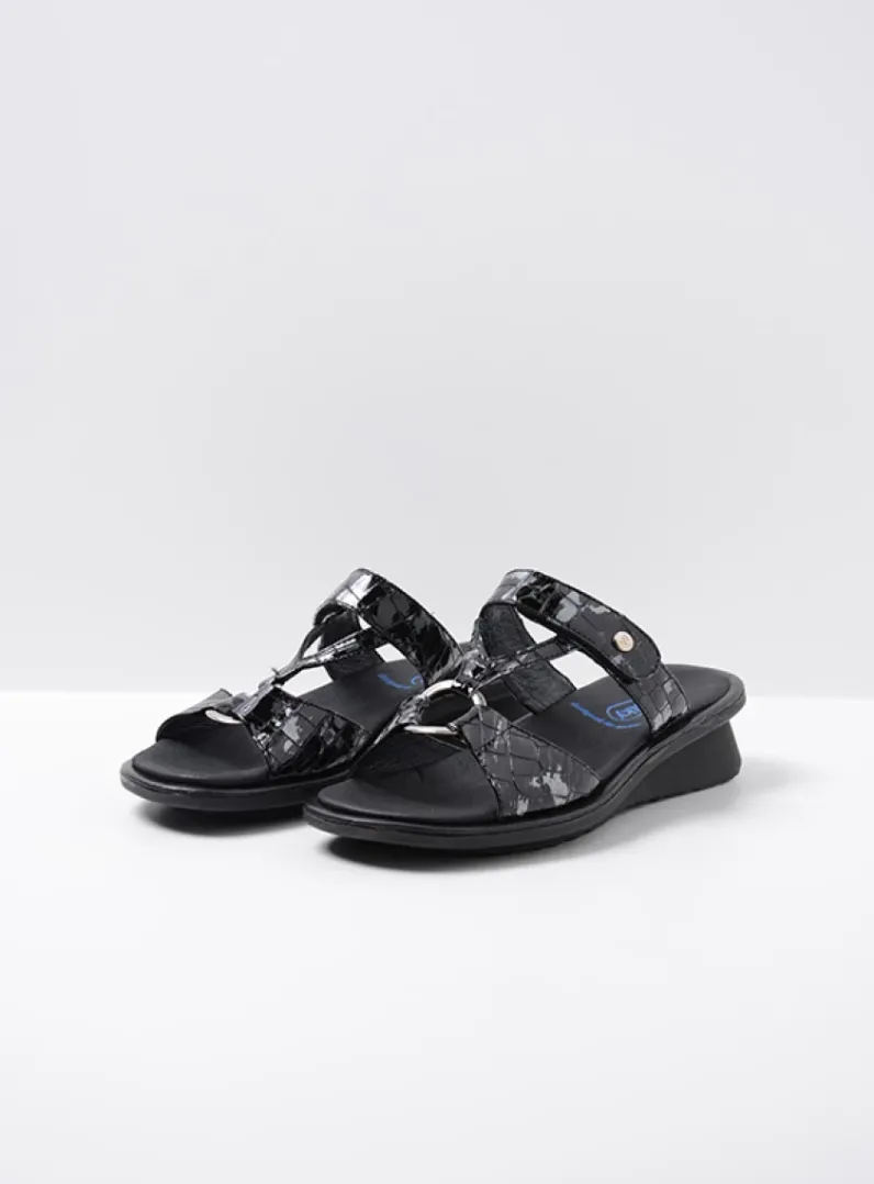 Sale Wolky Isa - antraciet croco lakleer antracietcrocolakleer