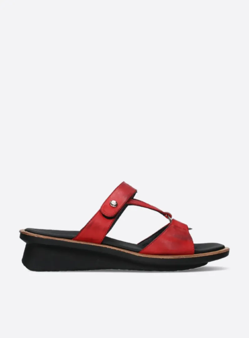 Shop Wolky Isa - rood leer roodleer