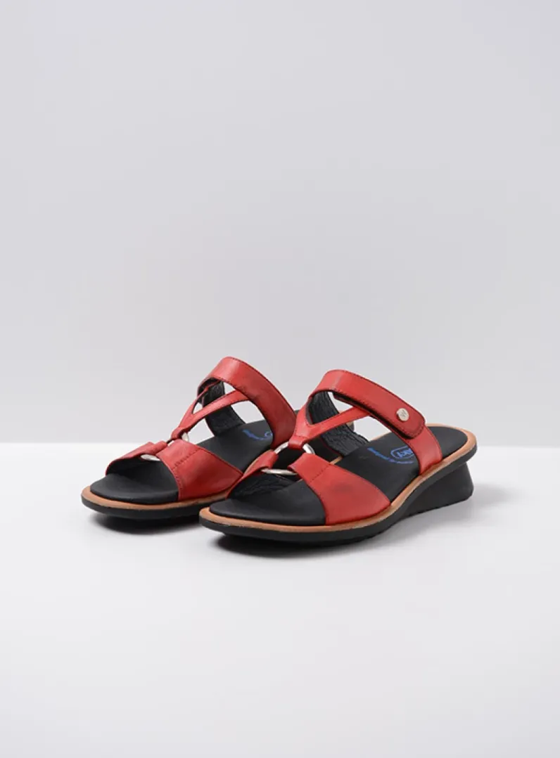 Shop Wolky Isa - rood leer roodleer