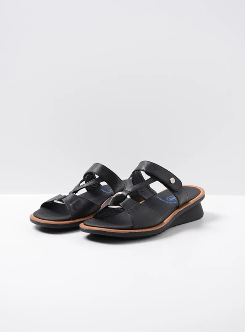 New Wolky Isa - zwart leer zwartleer