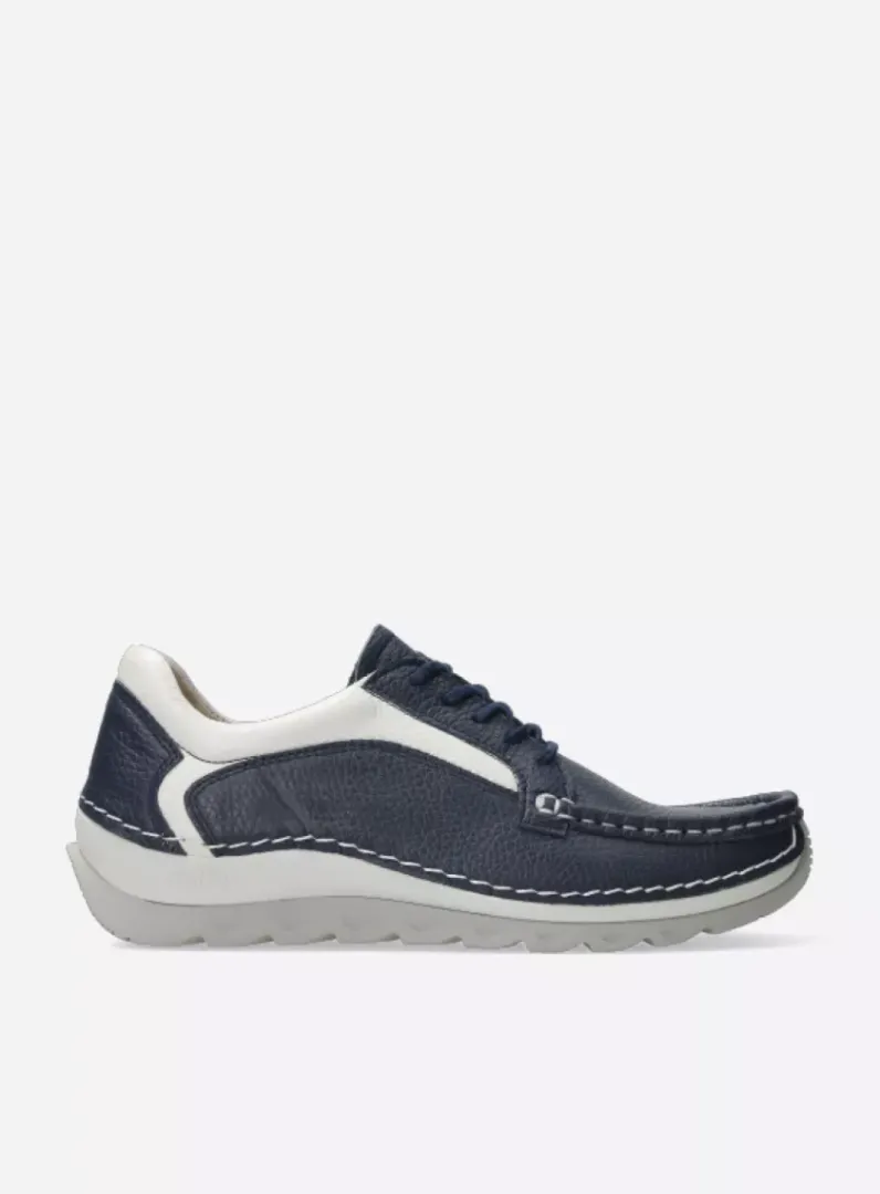 Discount Wolky Japura - blauw leer blauwleer