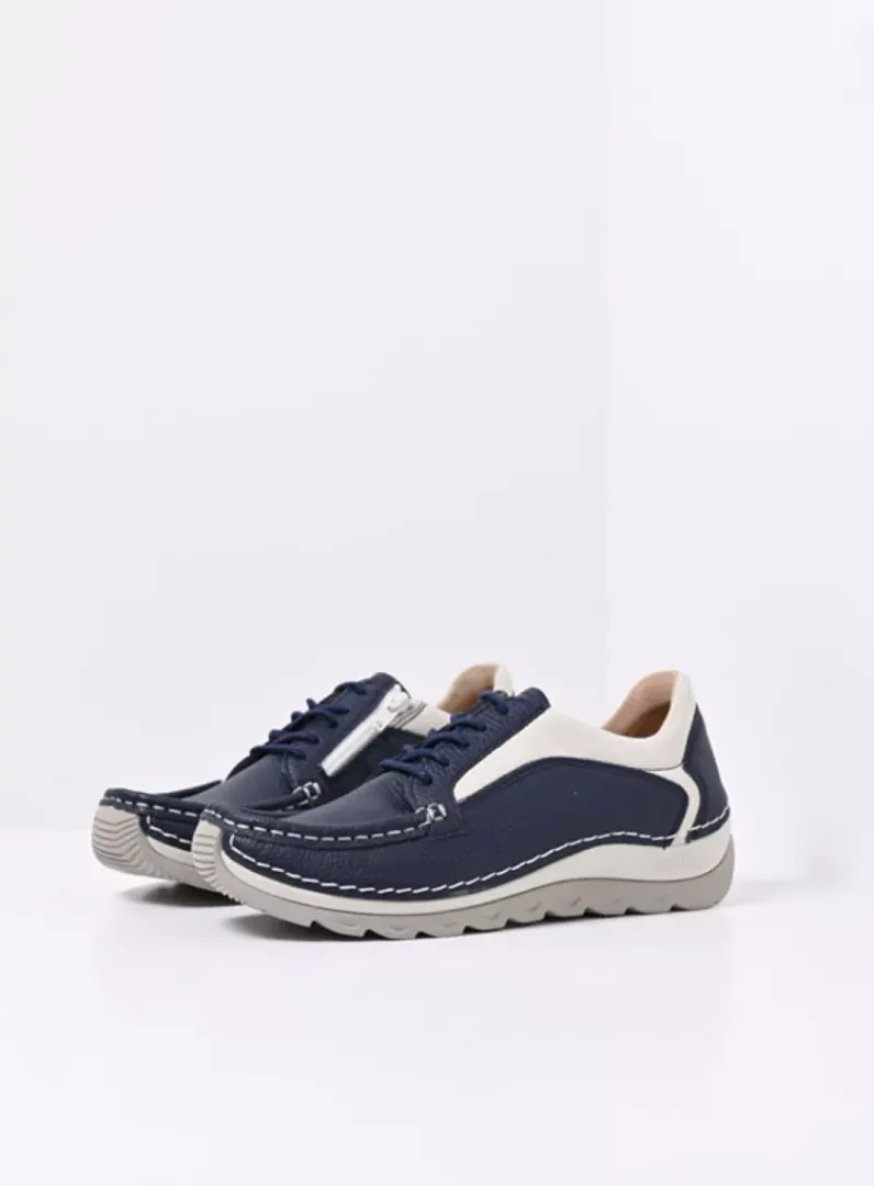 Discount Wolky Japura - blauw leer blauwleer