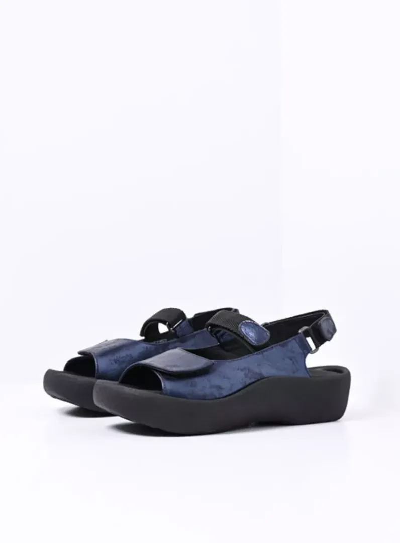 Best Wolky Jewel - marineblauw metallic nubuck marineblauwmetallicnubuck