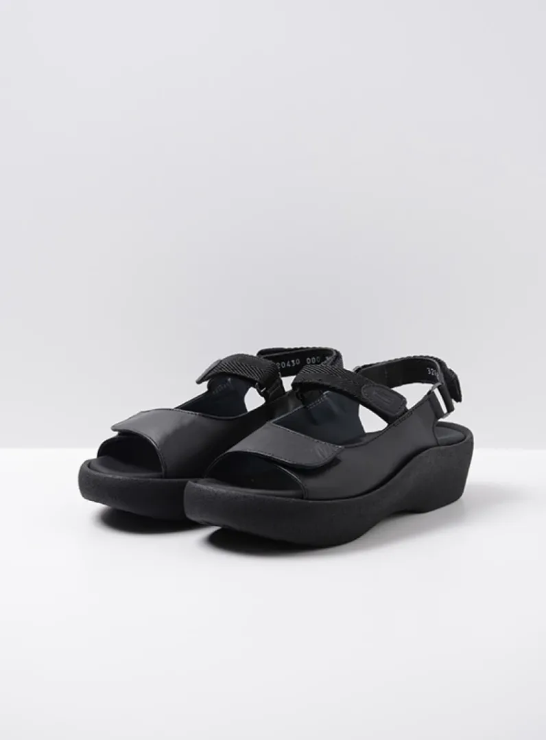 New Wolky Jewel - zwart leer zwartleer