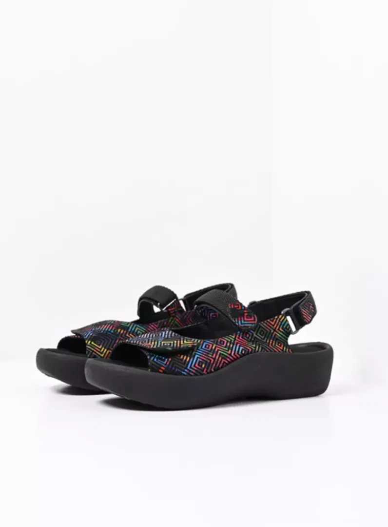 Hot Wolky Jewel - zwart multi leer zwartmultileer