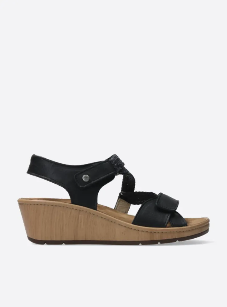 Discount Wolky La Jolla - zwart leer zwartleer
