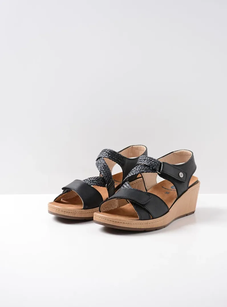 Discount Wolky La Jolla - zwart leer zwartleer