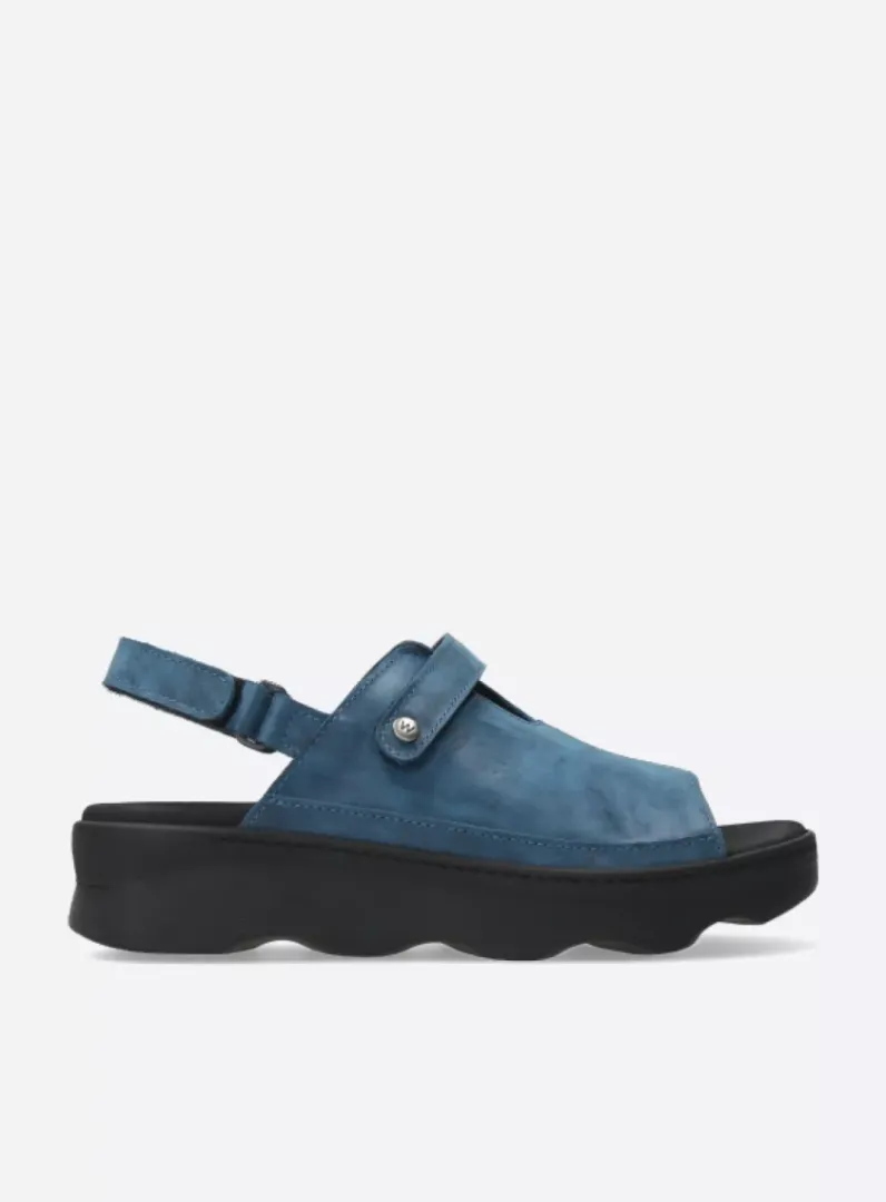 Discount Wolky Laprida - blauw effectleer blauweffectleer