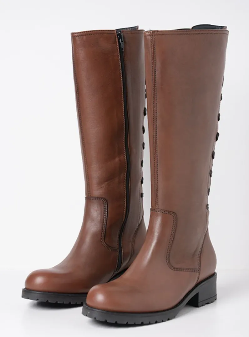 Fashion Wolky Lascana F2F - cognac leer cognacleer